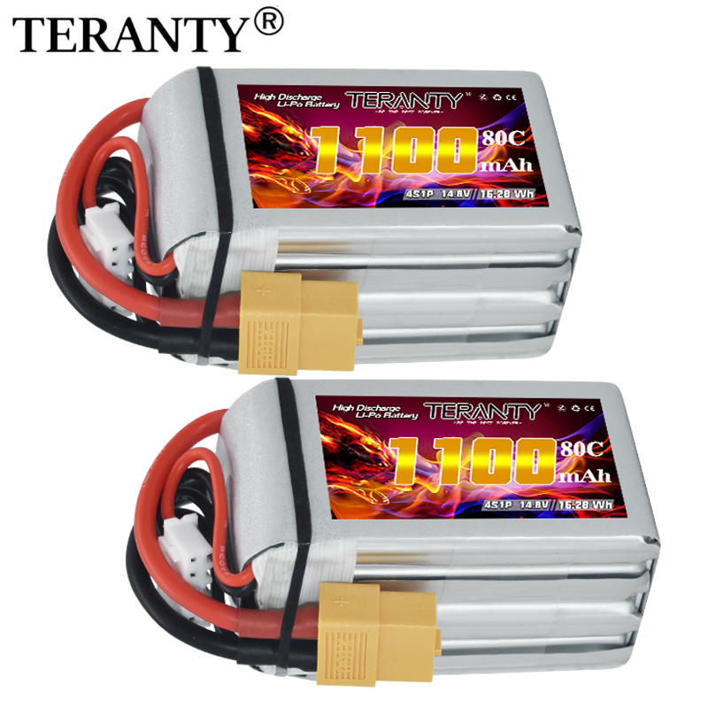 Drone Racing Battery - Batería Lipo TERANTY 4S 1100mAh 80C/160C
