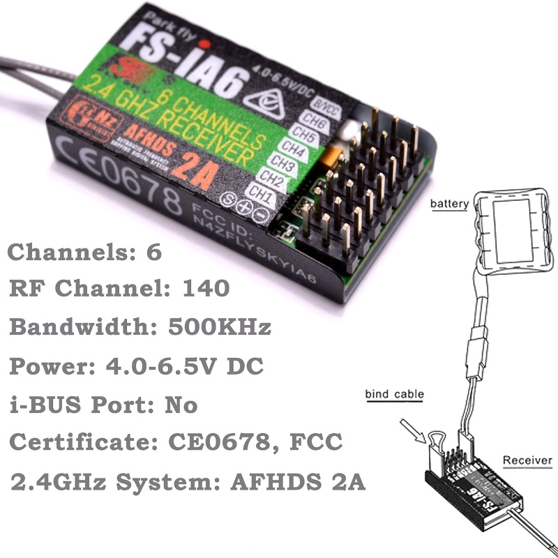 Receptor Flysky FS-IA6 6CH ant - Drone Racing Receiver reseña y precio