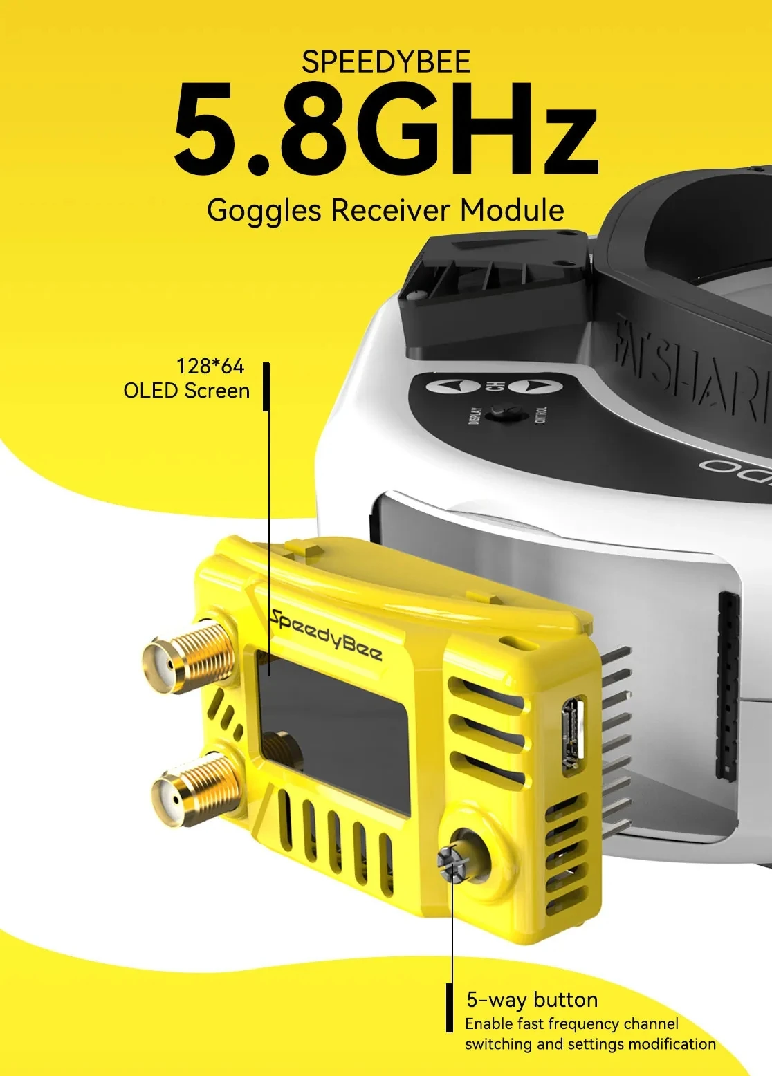 Módulo de Gafas FPV SpeedyBee  - Drone Racing Gate reseña y precio