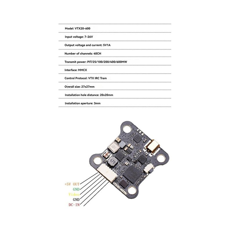 Transmisor FPV A97I-5.8G 40CH  - Drone Racing Transmitter reseña y precio