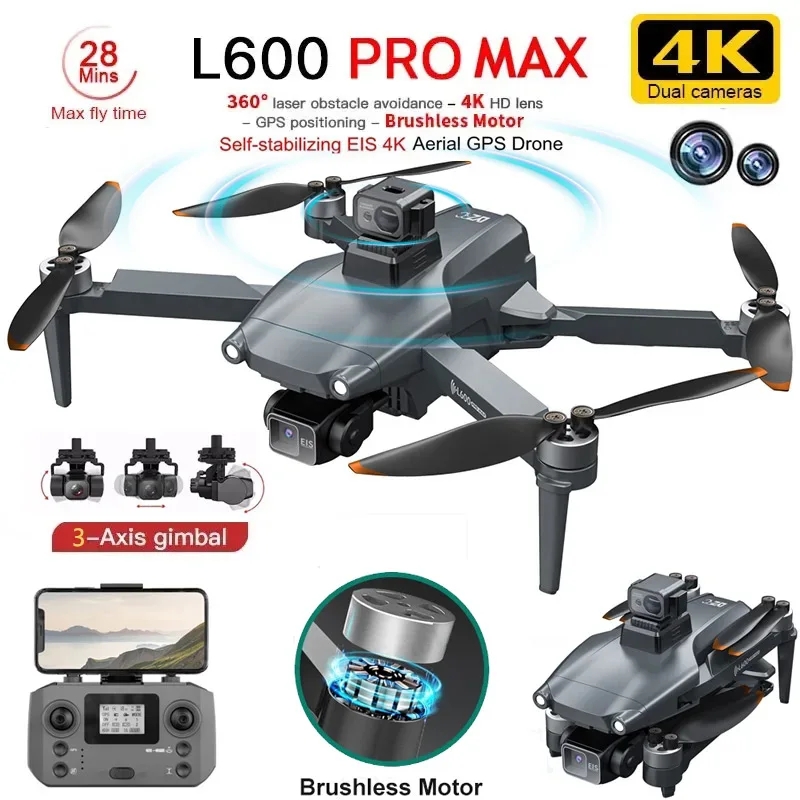 L600 PRO MAX GPS Drone profesi - Drone Racing Camera reseña y precio