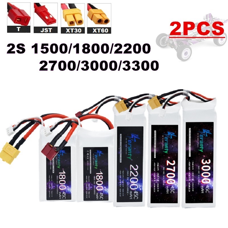 2 uds 7,4 V Lipo 2S batería 15 - Drone Racing Battery reseña y precio